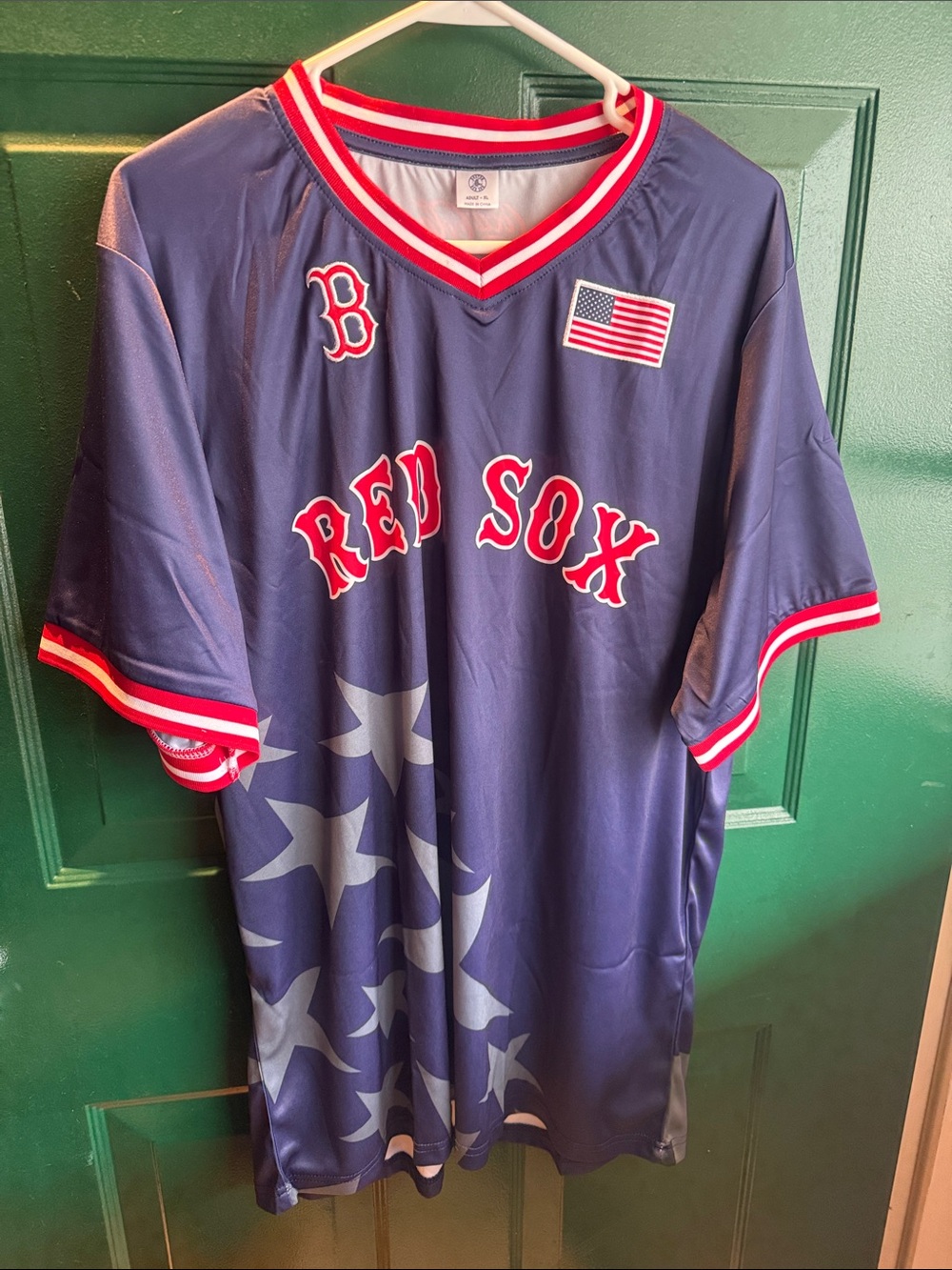 Boston Red Sox Unisex Adult Navy Patriotic Baseball Jersey